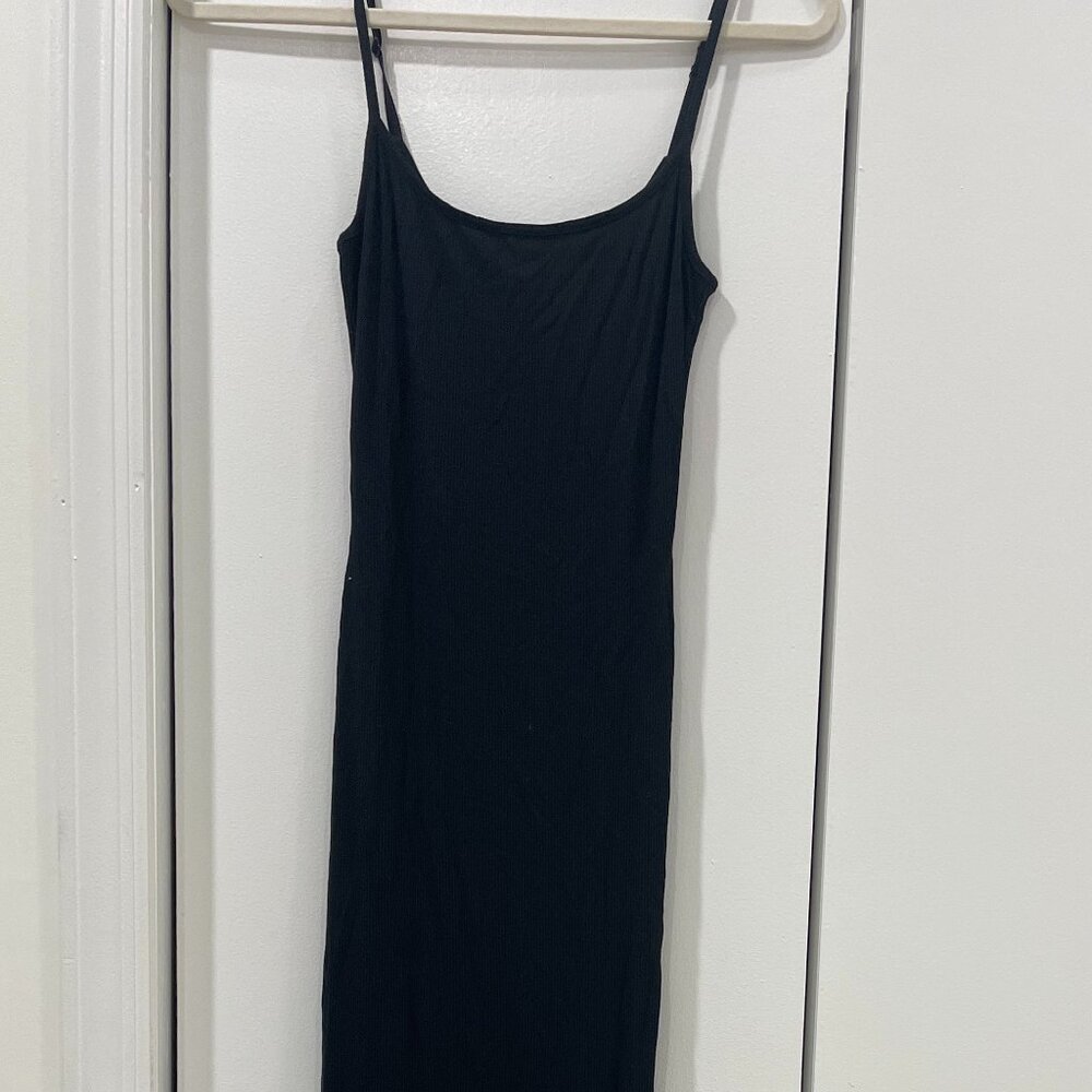 Skims Fitted Black Maxi Dress in Size Small